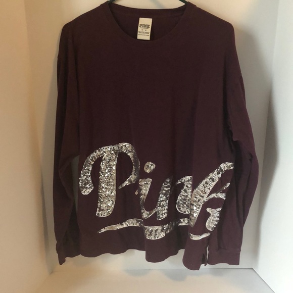PINK Victoria's Secret Tops - Pink Victoria's secret  Bling T shirt Medium